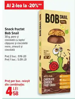 Carrefour Snack fructat Bob Snail Ofertă