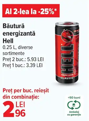 Carrefour Băutură energizantă Hell Ofertă
