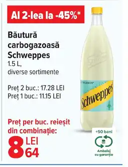 Carrefour Băutură carbogazoasă Schweppes Ofertă