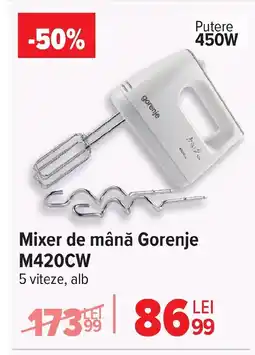 Carrefour Mixer de mână Gorenje M420CW Ofertă
