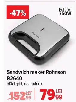 Carrefour Sandwich maker Rohnson R2640 Ofertă