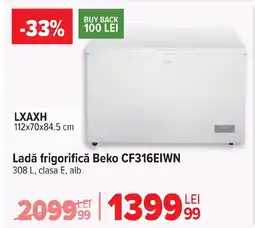 Carrefour Ladă frigorifică Beko CF316EIWN Ofertă