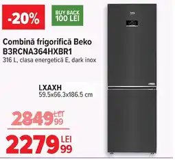 Carrefour Combină frigorifică Beko B3RCNA364HXBR1 Ofertă