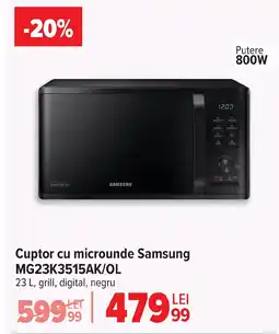 Carrefour Cuptor cu microunde Samsung MG23K3515AK/OL Ofertă