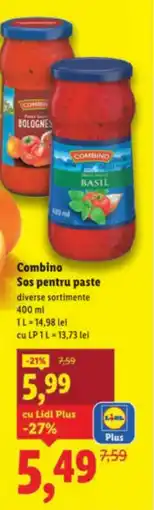 Lidl COMBINO Sos pentru paste Ofertă