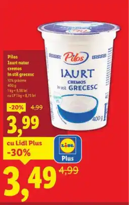 Lidl Pilos Iaurt natur cremos in stil grecesc Ofertă