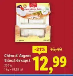 Lidl Chêne d'Argent Brânză de capră Ofertă