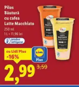 Lidl Pilos Băutură cu cafea Latte Macchiato Ofertă