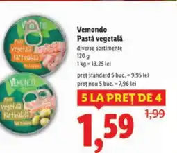 Lidl Vemondo Pastǎ vegetală Ofertă