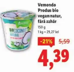 Lidl Vemondo Produs bio vegan natur, fără zahăr Ofertă