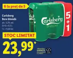 Lidl Carlsberg Bere blondă Ofertă