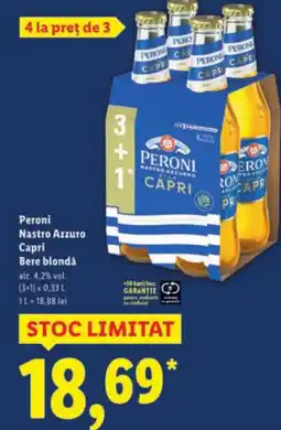 Lidl Peroni Nastro Azzuro Capri Bere blonda Ofertă
