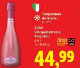 Lidl Allini Vin spumant rose, Pinot Noir Ofertă