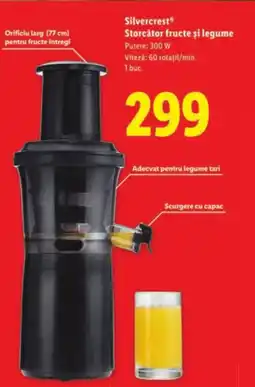 Lidl Silvercrest Storcator fructe şi legume Ofertă