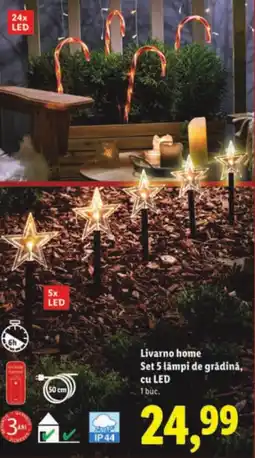 Lidl Livarno home Set 5 lămpi de grădină, cu LED Ofertă