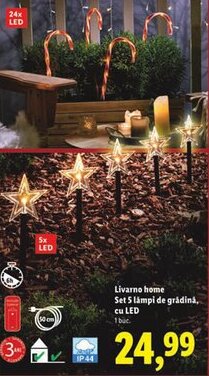 Lidl Livarno home Set 5 lămpi de grădină, cu LED Ofertă