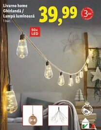 Lidl Livarno home Ghirlandǎ/ Lampă luminoasă Ofertă