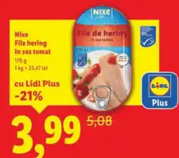 Lidl Nixe File hering in sos tomat Ofertă