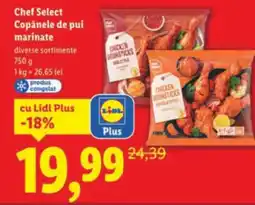 Lidl Chef Select Copanele de pui marinate Ofertă