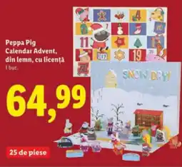 Lidl Peppa Pig Calendar Advent, din lemn, cu licenţă Ofertă