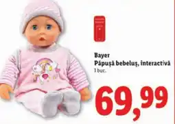 Lidl Bayer Păpuşă bebeluş, interactivă Ofertă