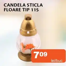 Unicarm Candela sticla floare tip 115 Ofertă