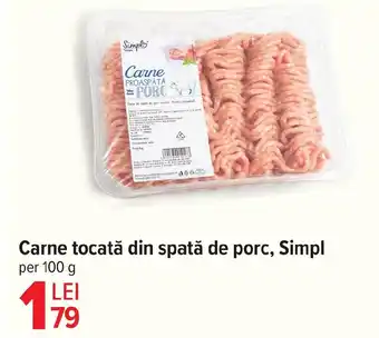 Carne tocată din spată de porc, Simpl