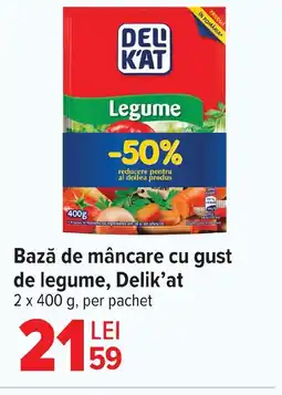 Carrefour Market Bază de mâncare cu gust de legume, Delik'at Ofertă