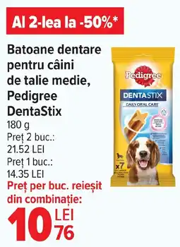 Carrefour Market Batoane dentare pentru câini de talie medie, Pedigree DentaStix Ofertă
