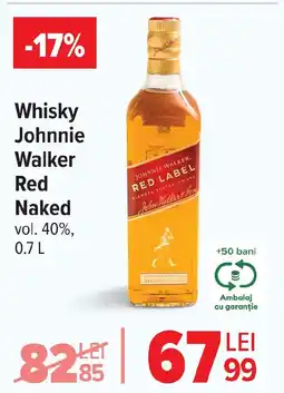 Carrefour Market Whisky Johnnie Walker Red Naked Ofertă