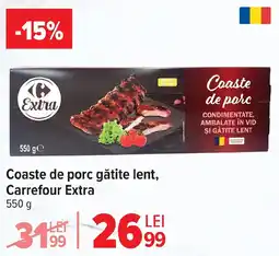 Carrefour Market Coaste de porc gătite lent, Carrefour Extra Ofertă