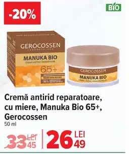 Carrefour Market Cremă antirid reparatoare, cu miere, Manuka Bio 65+, Gerocossen Ofertă