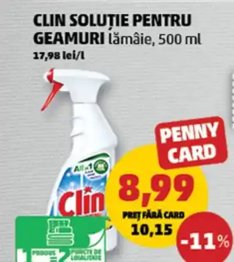Penny Clin soluţie pentru geamuri lămâie Ofertă
