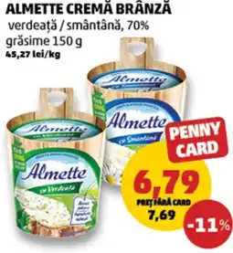 Penny Almette cremă brânză verdeaţă/smântână Ofertă