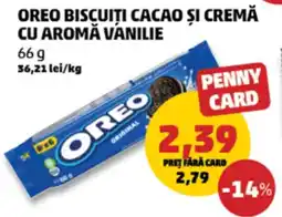 Penny Oreo biscuiti cacao şi cremă cu aroma vanilie Ofertă
