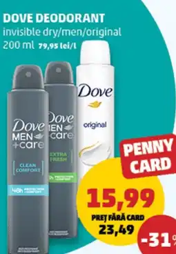 Penny Dove deodorant invisible dry/men/original Ofertă