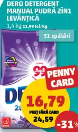 Penny Dero detergent manual pudră zîn1 levanțică Ofertă