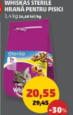 Penny Whiskas sterile hrană pentru pisici Ofertă
