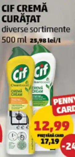 Penny Cif cremă curățat Ofertă