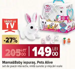 Carrefour Mama&Baby iepuraş, Pets Alive Ofertă
