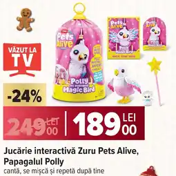 Carrefour Jucărie interactivă Zuru Pets Alive, Papagalul Polly Ofertă