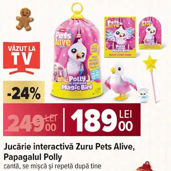 Jucărie interactivă Zuru Pets Alive, Papagalul Polly