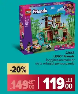 Carrefour LEGO Friends Îngrijirea animalelor de la refugiul pentru panda Ofertă