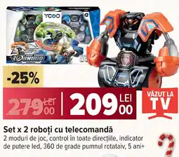 Carrefour Set x 2 roboți cu telecomandă Ofertă