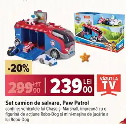 Carrefour Set camion de salvare, Paw Patrol Ofertă