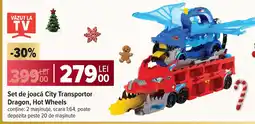 Carrefour Set de joacă City Transportor Dragon, Hot Wheels Ofertă