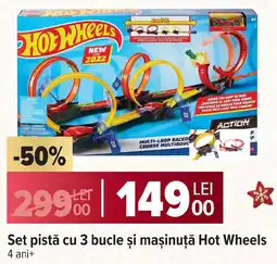 Carrefour Set pistă cu 3 bucle şi maşinuţă Hot Wheels Ofertă