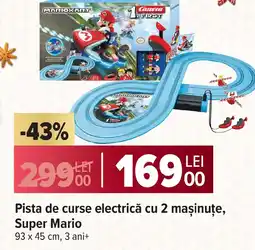 Carrefour Pista de curse electrică cu 2 maşinuţe, Super Mario Ofertă