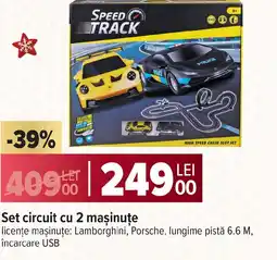 Carrefour Set circuit cu 2 maşinuţe Ofertă