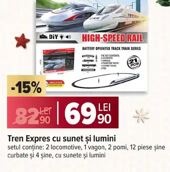 Carrefour Tren Expres cu sunet şi lumini Ofertă